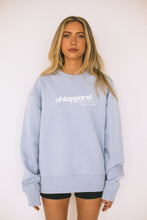 Load image into Gallery viewer, Female model styling blue conscious collection sweatshirt