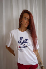 Load image into Gallery viewer, Model wearing Summit White oversized unisex T-shirt by AHL Apparel