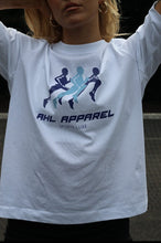 Load image into Gallery viewer, AHL Apparel unisex oversized white streetwear T-shirt featuring Sports Luxe graphic