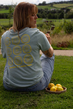Load image into Gallery viewer, AHL Apparel Fresh Start mint T-shirt with yellow lemon print

