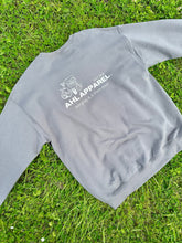 Load image into Gallery viewer, AHL Apparel grey Fresh Start unisex crew neck sweatshirt with white graphic
