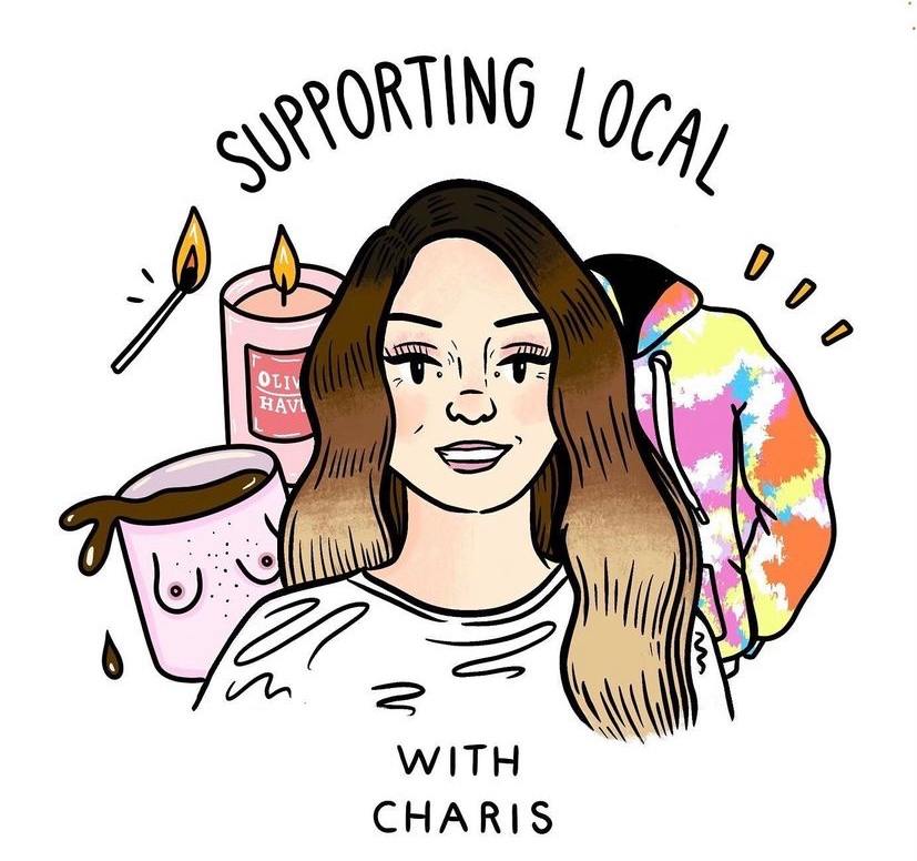 Cartoon if supporting local podcast