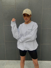 Load image into Gallery viewer, Female modelling grey MWC sweatshirt
