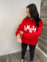 Load image into Gallery viewer, Female modelling red jingle sweatshirt
